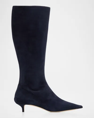 Jimmy Choo 35mm Amis Suede Knee-high Boots In Marine