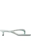 Jimmy Choo Dila 35 Leather Heeled Sandals In Green