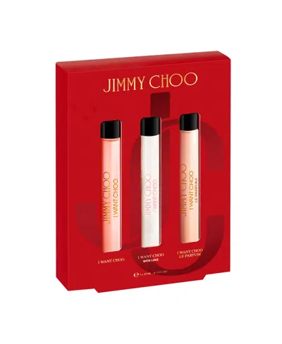 Jimmy Choo 3-piece I Want Choo Travel Eau De Parfum Spray Gift Set In Transparent