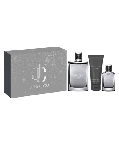 Jimmy Choo 3-piece Man Eau De Toilette Gift Set In Gray