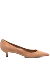 Jimmy Choo 40mm Amelia Pointed-toe Pumps In Neutral