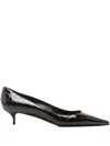 Jimmy Choo Amelia 35 Croc-effect Leather Pumps In Brown
