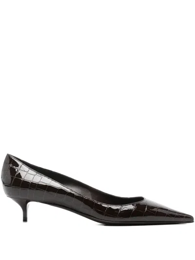 Jimmy Choo Amelia 35 Croc-effect Leather Pumps In Multi