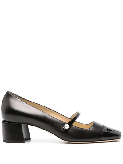 Pre-owned Jimmy Choo 40mm Elisa Leather Pumps In Black