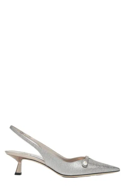 Jimmy Choo 45 Amita Pointed Toe Pumps In Metal