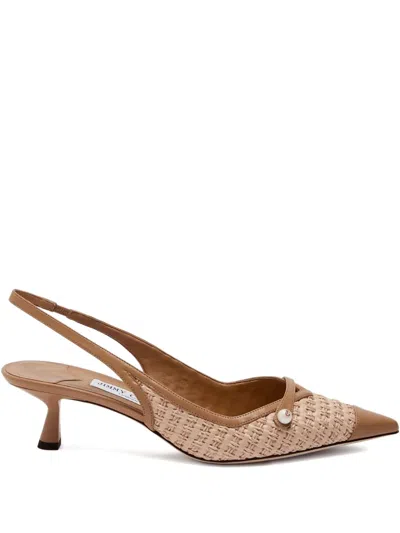 Jimmy Choo 45mm Amita Pumps In Brown