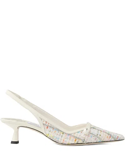 Jimmy Choo 45mm Amita Pumps In White