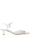 Jimmy Choo 45mm Aren Crystal-embellished Pumps In White