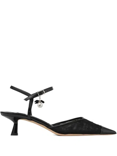 Jimmy Choo 45mm Aren Heeled Pumps In Black