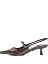 Jimmy Choo 45mm Didi Slingback Leather Pumps In Brown