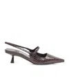 Jimmy Choo 45mm Didi Slingback Leather Pumps In Brown