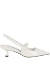 Jimmy Choo Didi 45 Glossy Patent Leather Slingback Pumps In White
