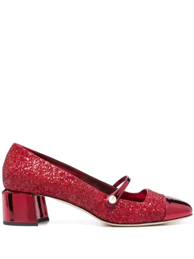 Jimmy Choo 45mm Elisa Pumps In Red