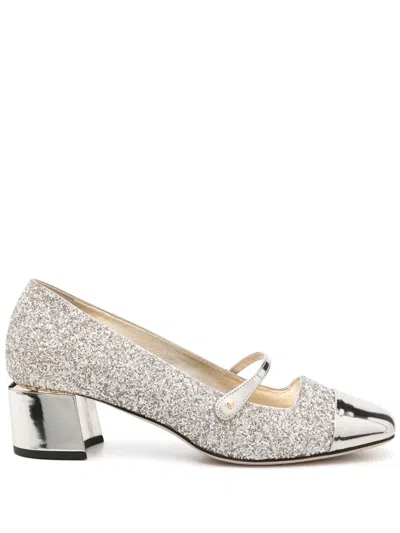 Jimmy Choo Elisa 45 Pumps In Gold Glitter