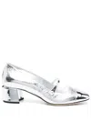 Jimmy Choo 45 Elisa Square Toe Pumps In Silver