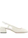 Jimmy Choo 45mm Elisa Sling-back Pumps In White