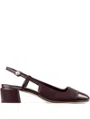 Jimmy Choo 45mm Elisa Slingback Pumps In Brown