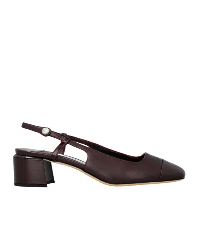 Jimmy Choo 45mm Elisa Slingback Pumps In Burgundy