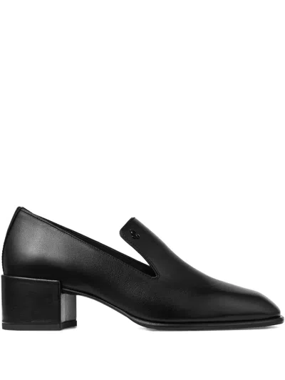 JIMMY CHOO 45MM ELLIOT LEATHER LOAFERS