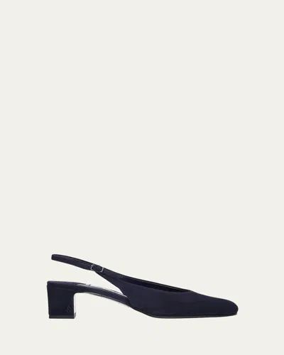 Jimmy Choo 45mm Eyla Suede Slingback Pumps In Black