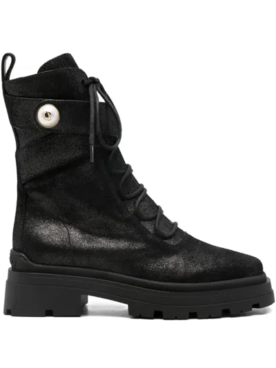 JIMMY CHOO 45MM LEATHER BOOTS