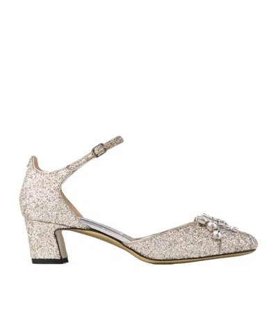 JIMMY CHOO JIMMY CHOO EMBELLISHED ANKLE STRAP PUMPS