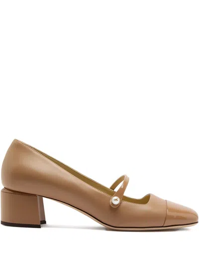Jimmy Choo 45mm Mary Jane Block-heel Pumps