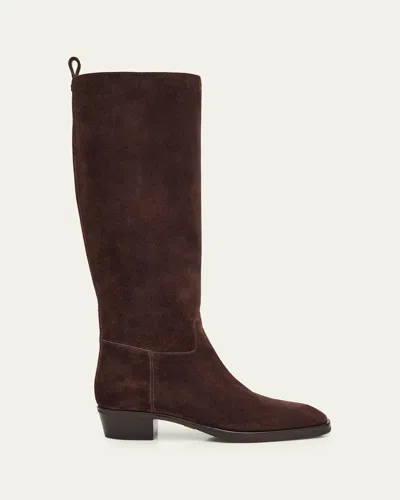Jimmy Choo 45mm Mave Suede Knee-high Boots In Brown