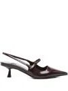 Jimmy Choo Didi 45 Slingback In Brushed Leather In Brown