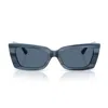 Jimmy Choo 5037bu 507280 Blu Navy Striato Sunglasses In Blue