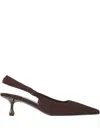 Jimmy Choo Amel 50 Suede Slingback Pumps In Brown