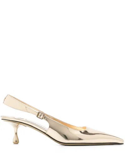 Jimmy Choo 50mm Amel Pumps In 金色