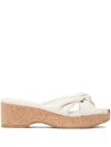 Jimmy Choo Avenue 110 Leather Wedge Sandal In 中性色