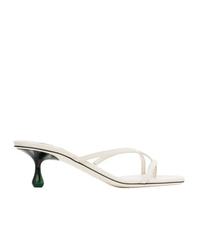 Jimmy Choo 50mm Etana Strappy Leather Mules In White