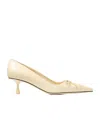 Jimmy Choo 50mm Scarlett Lace-up Pointed-toe Pumps In Yellow