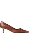 Jimmy Choo 50mm Scarlett Lace-up Snakeskin-effect Pumps In Brown