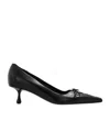 Jimmy Choo Scarlett Leather Lace-up Kitten Heel Pumps In Black