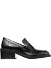 Jimmy Choo 50mm Tylor Leather Block-heel Loafers In Animal Print