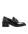 Jimmy Choo 50mm Tylor Leather Block-heel Loafers In Black
