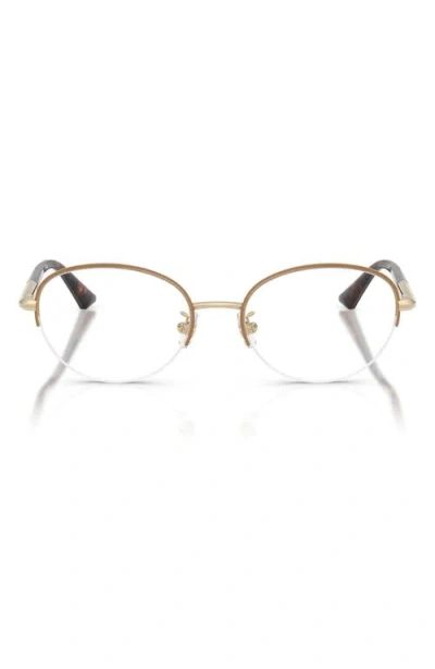 Jimmy Choo 51mm Oval Optical Glasses In Blue