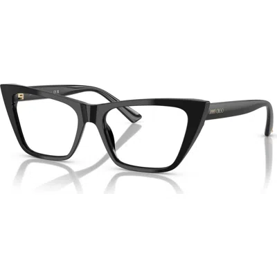 Jimmy Choo 52mm Cat Eye Optical Glasses In Black