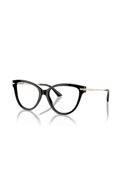 Jimmy Choo 52mm Cat Eye Optical Glasses In Black