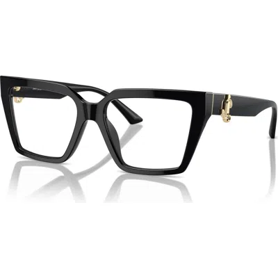 Jimmy Choo 52mm Cat Eye Optical Glasses In Black