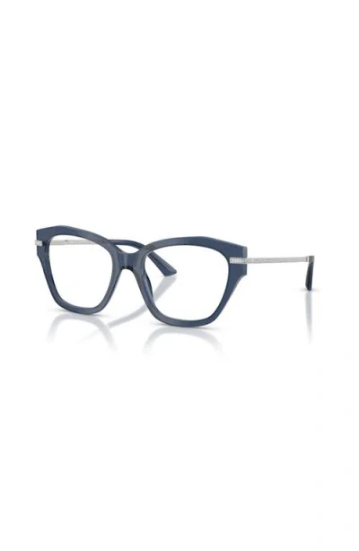 Jimmy Choo 52mm Cat Eye Optical Glasses In Blue