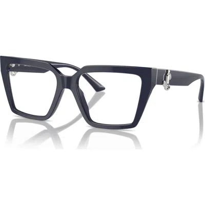 Jimmy Choo 52mm Cat Eye Optical Glasses In Black