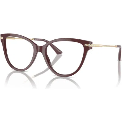 Jimmy Choo 52mm Cat Eye Optical Glasses In Brown
