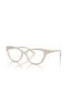 Jimmy Choo 52mm Cat Eye Optical Glasses In Neutral