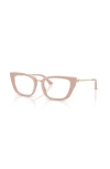 Jimmy Choo 52mm Cat Eye Optical Glasses In Brown