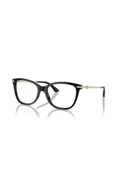 Jimmy Choo 52mm Rectangle Optical Glasses In Black