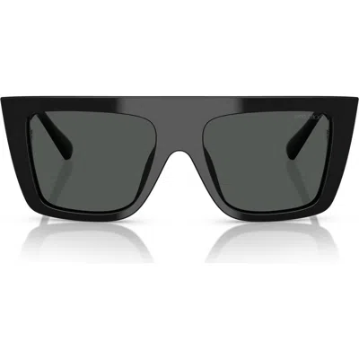 Jimmy Choo 52mm Rectangular Sunglasses In Black